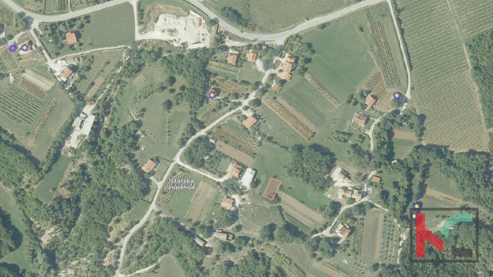 Baugrundstück 511m2 in ruhiger Lage von Istrien (Gračišće)
