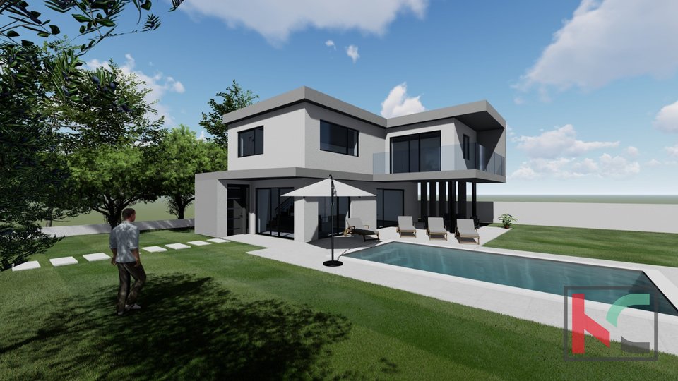 Istria, Juršići, house in a new building 160m2 on 664m2 garden, superbly equipped