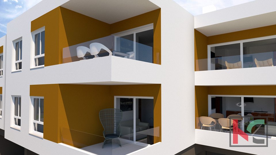 Istria, Peroj, apartment 1R + LR in a new building