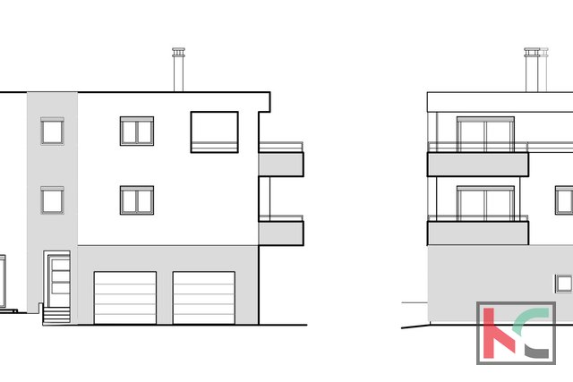 Pula, Veli Vrh, appartamento con tre camere da letto in un nuovo edificio con giardino