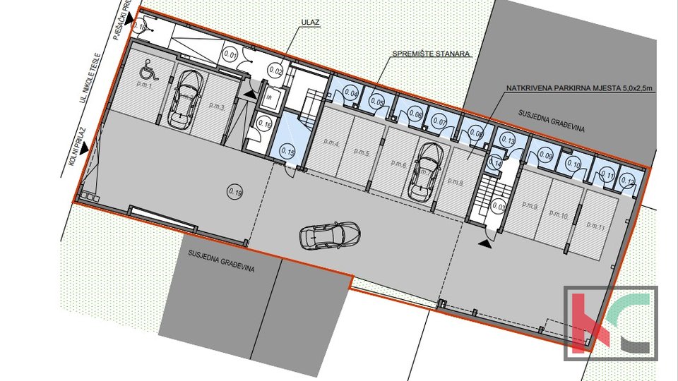 Pola, centro, 66,99 m2 in un nuovo edificio di qualità con ascensore