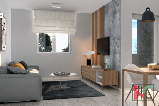 Istria, Peroj, appartamento Appartamento urbano di qualità di 47,45 m2 con splendida vista sul mare