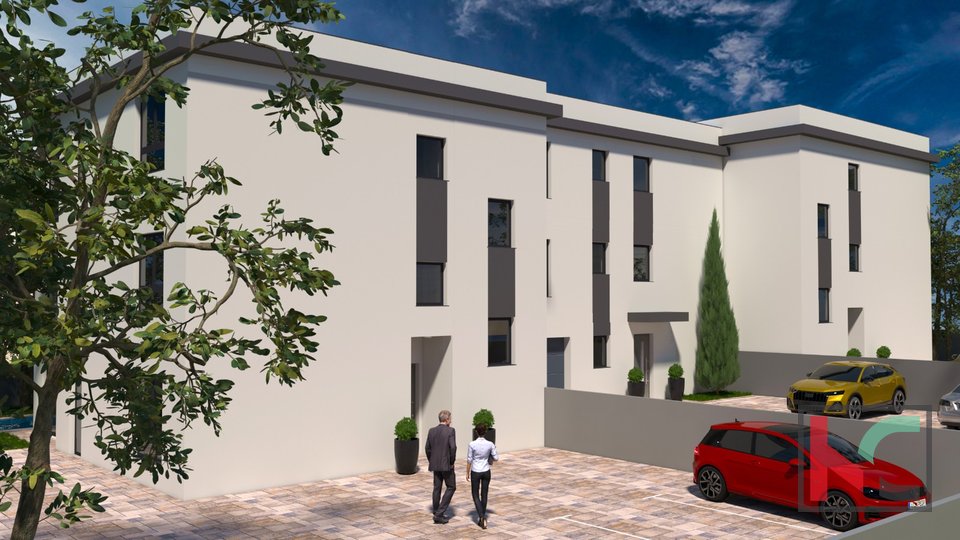 Istria, Medulin, appartamento di lusso 86m2 in costruzione con piscina, garage