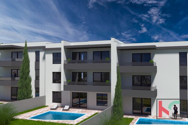 Istrien, Medulin, Apartment mit zwei Schlafzimmern 89m2 in einem neuen Gebäude