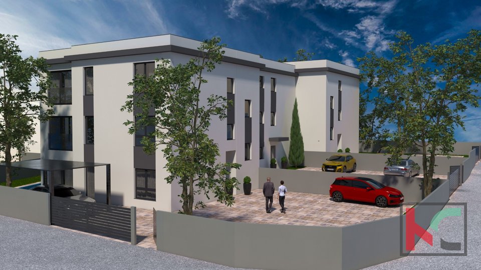 Istra, Medulin, dvosobno stanovanje 89 m2 v novogradnji