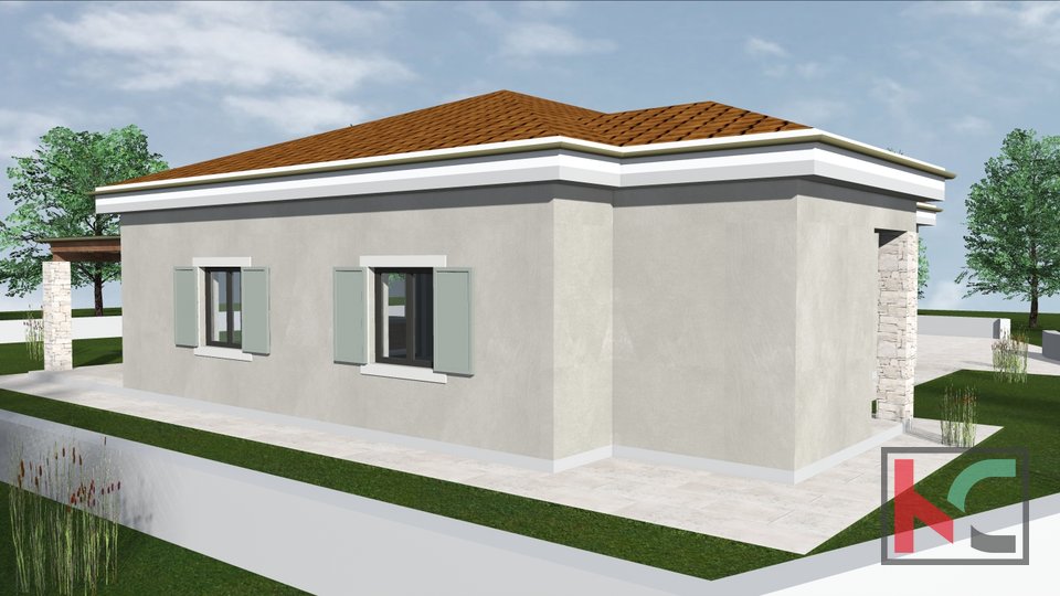 Istra - Pula, kuća 166m2 u započetoj gradnji na 800m2 okućnice