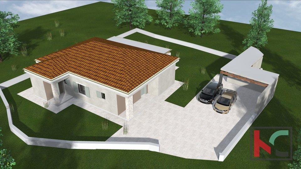 Istra - Pula, kuća 166m2 u započetoj gradnji na 800m2 okućnice