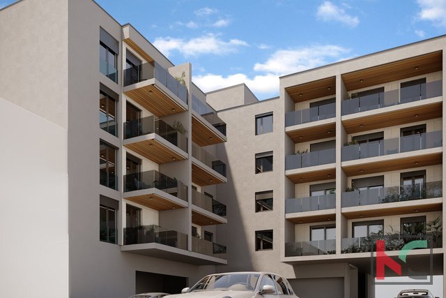 Istrien, Pula, Zentrum, Wohnung in einem Neubau mit Balkon, 59,43m2