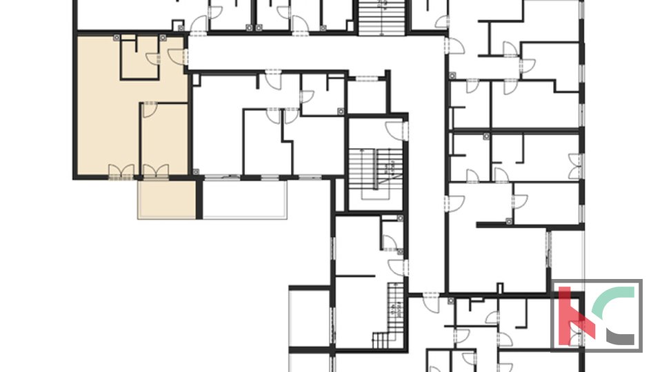 Istrien, Pula, Zentrum, Wohnung in einem Neubau mit Balkon, 59,43m2