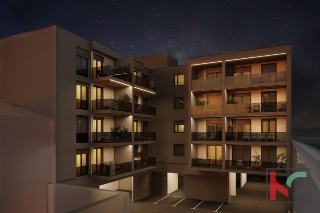 Istra, Pula, center, stanovanje 59,70m2, dvosobno + balkon, novogradnja