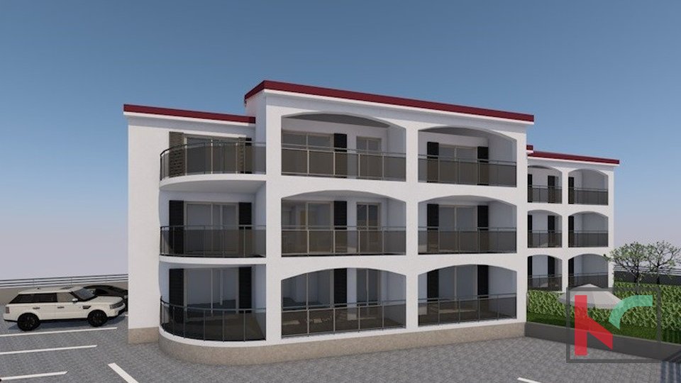 Istria, Kanfanar, apartment 65.04m2 in a new building, balcony, #sale