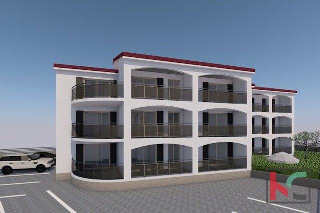 Istria, Kanfanar, apartment 57.31 m2 in a new building, first floor, balcony, #sale