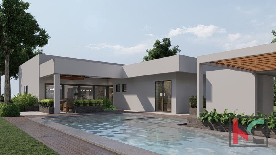 Istra, Kanfanar, Luksuzna vila s bazenom u izgradnji, #prodaja