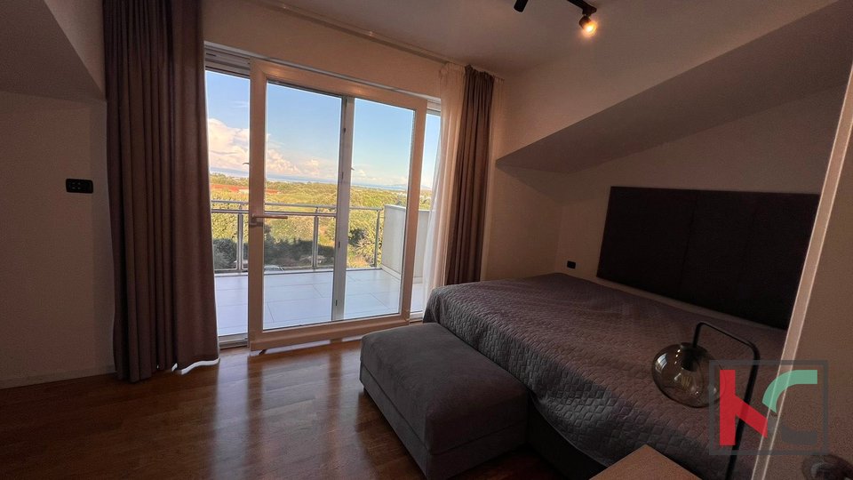 Istria, Ližnjan, beautiful apartment, 3 bedrooms + bathroom, open sea view, exclusive #sale