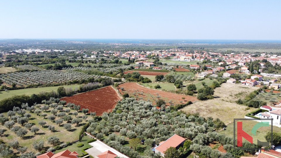 Istria, Galižana, building plot 1000 m2 with sea view, #sale