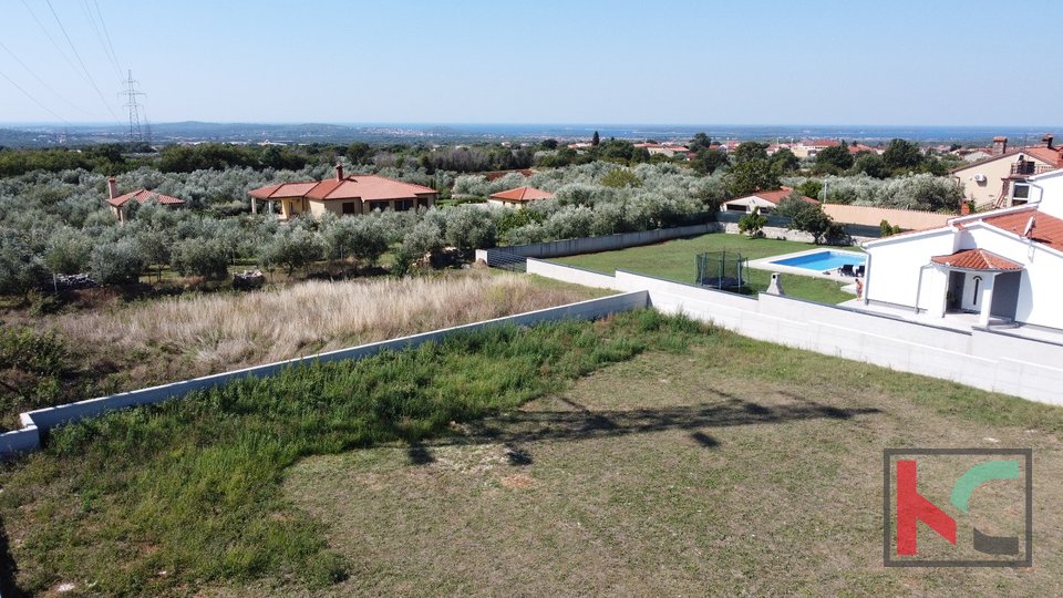 Istra, Galižana, gradbeno zemljišče 1000 m2 s pogledom na morje, #prodaja