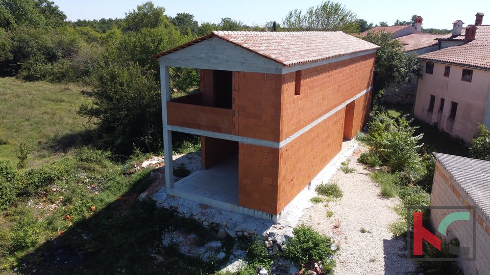Istria - Juršići, casa in costruzione 200m2 in una posizione tranquilla, #vendita