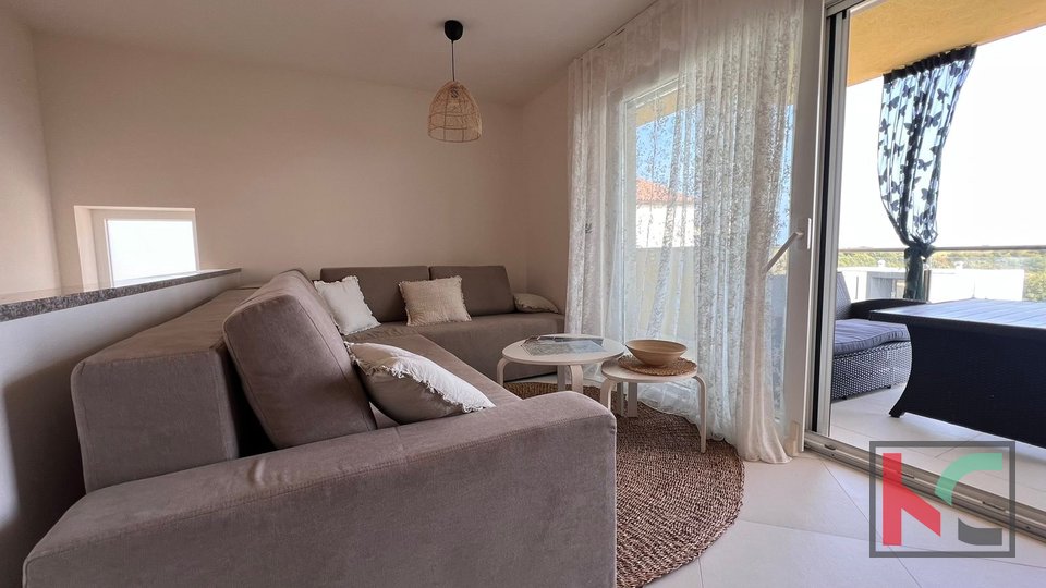Istria, Ližnjan, beautiful two-story apartment, 65.89 m2, open sea view, #sale