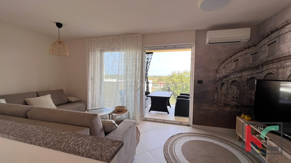 Istria, Ližnjan, beautiful two-story apartment, 65.89 m2, open sea view, #sale