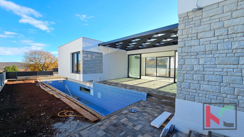 Istra, Rovinjsko Selo, moderna, zidana kuća za odmor sa bazenom na mirnoj lokaciji, #prodaja