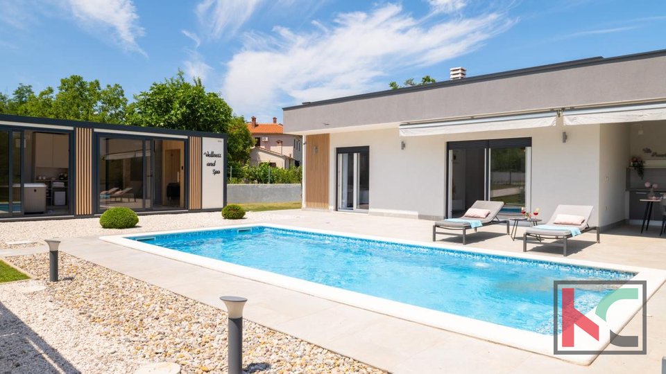 Istria, Labin, modern one-story house with wellness, #sale