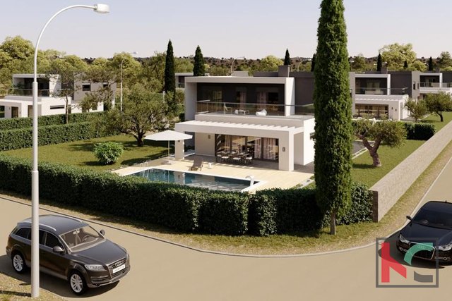 Istra, Svetvinčenat, luksuzna villa u izgradnji s bazenom #prodaja