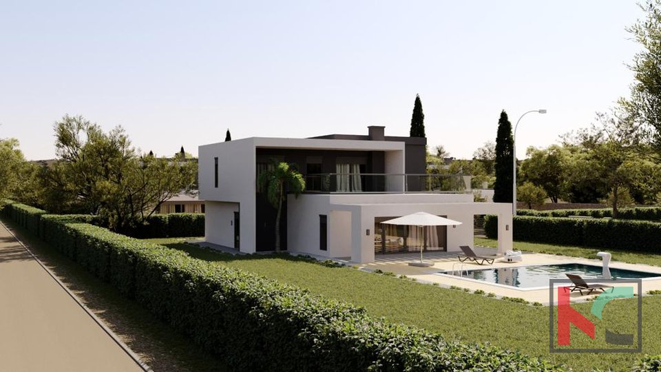 Istra, Svetvinčenat, luksuzna villa u izgradnji s bazenom #prodaja