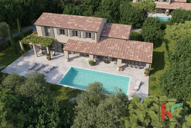 Истрия, Грачишче, строящийся дом для отдыха с бассейном, сад 1000м2, #продажа