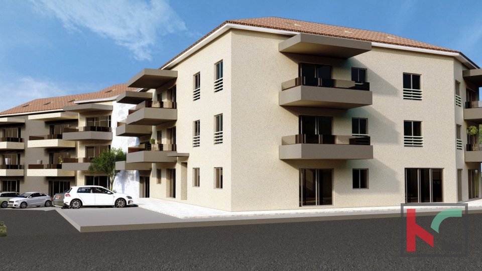 Pula, Valbandon, moderne Wohnung mit 2 Schlafzimmern in einem neu gebauten Gebäude, Erdgeschoss #Verkauf