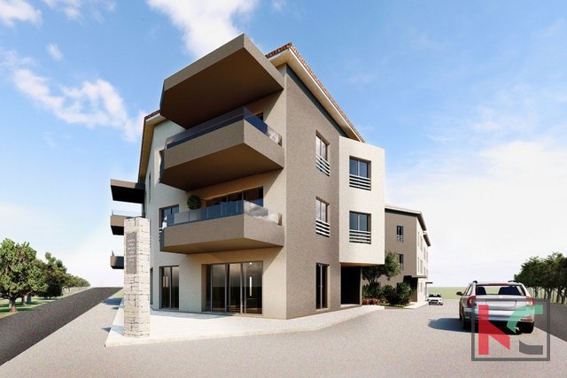Pula, Valbandon, moderno dvosobno stanovanje v novogradnji, pritličje #prodaja