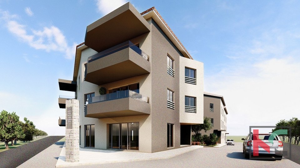 Pula, Valbandon, modern apartment with 2 bedrooms in a newly built building, ground floor #sale