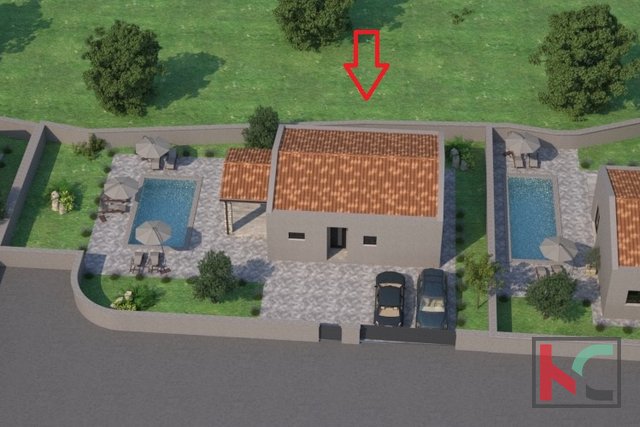 Istria, Svetvinčenat, building plot 513 m2 with building permit, #sale