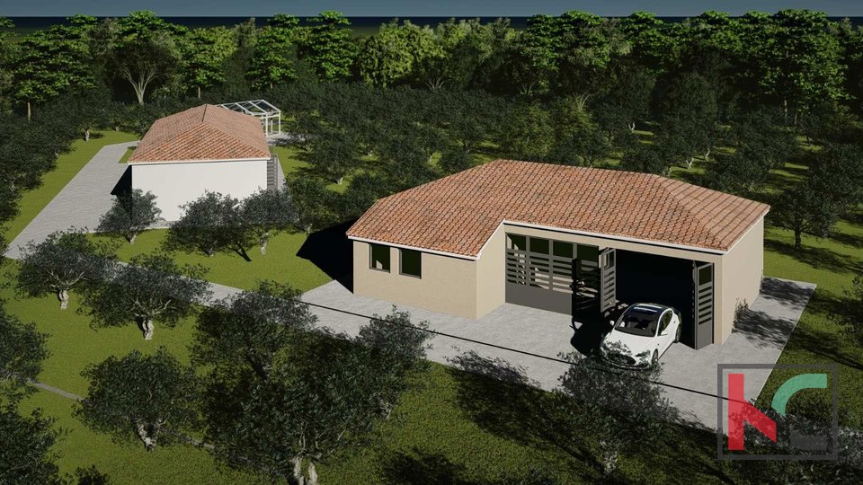 Istria, Barban, property with a Rohbau house and a building permit on a plot of land of 14050m2 #sale