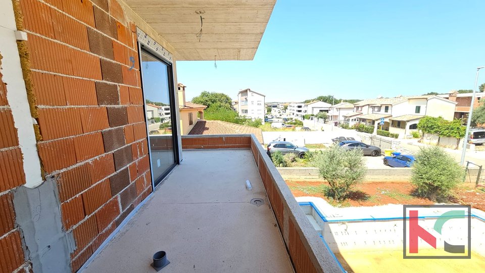 Istria, Medulin, semi-detached house under construction with pool and garden, garage, near the sea, #sale