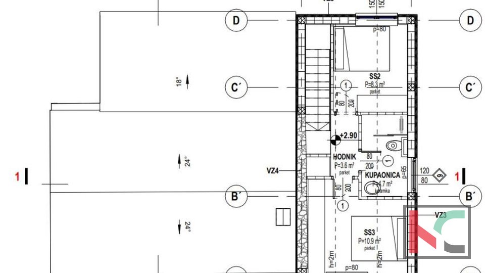 Истрия, Светвинченат, строящийся дом с бассейном 111м2, под ключ, #продажа